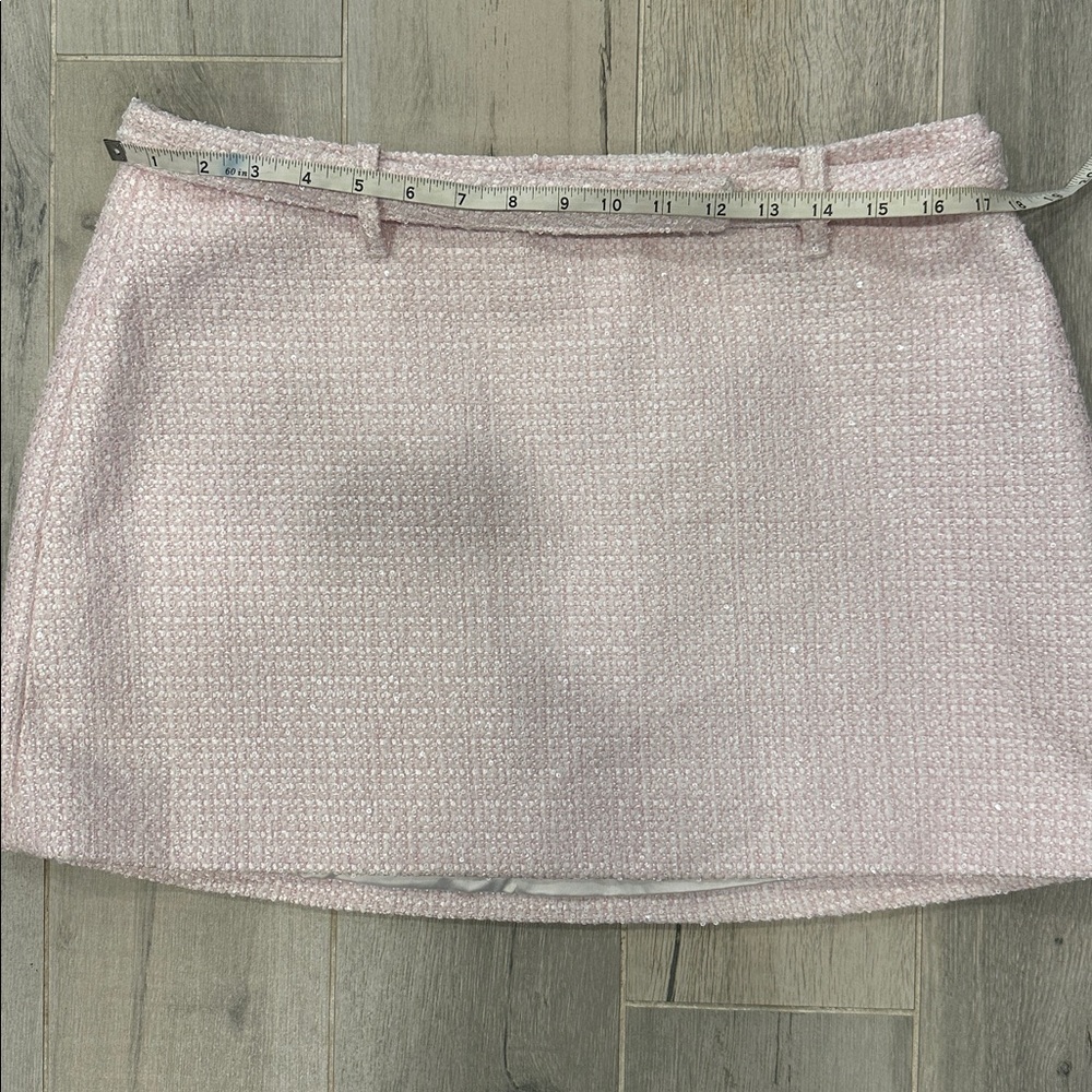 Meshki Mercer Pink Tweed Top and Skirt Set in Fairy Floss Size XL - Picture 9 of 12